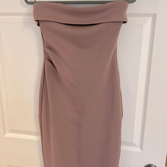 Aritzia Purple Strapless Bodycon Midi Dress - Picture 3 of 4